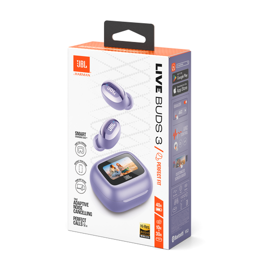 JBL Live Buds 3 - Purple - True wireless Noise Cancelling bud-type earbuds - Detailshot 15